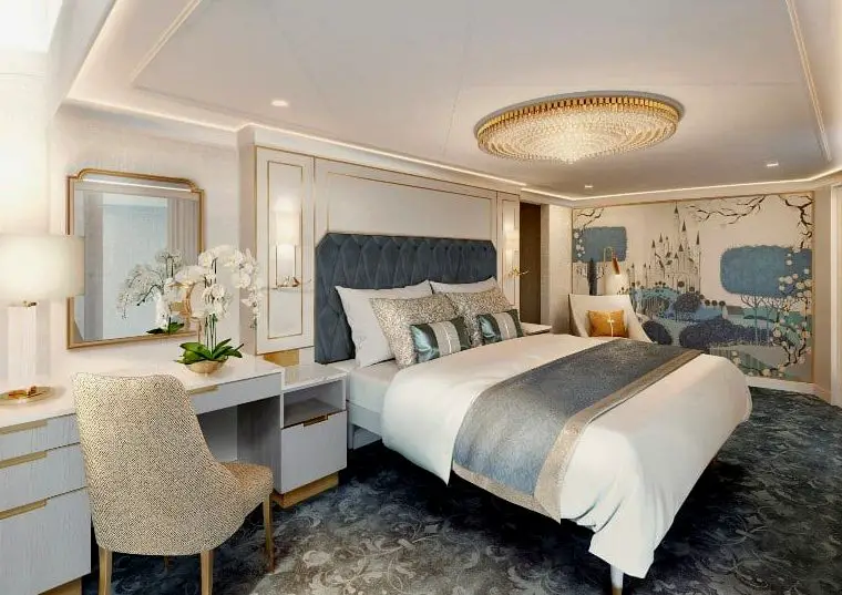 Disney Wish Royal Suite Bedroom