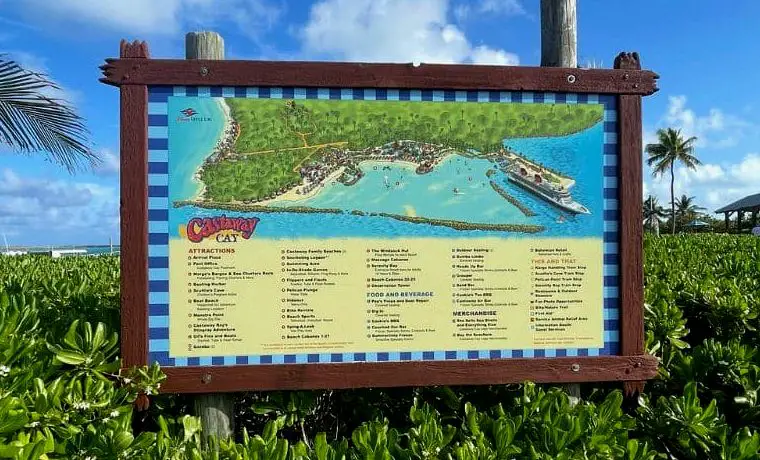 Mapa de Castaway Cay